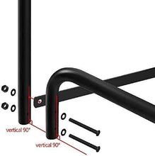 Load image into Gallery viewer, Amagabeli 4ft Firewood Rack Outdoor Log Rack Holder Fireplace Heavy Duty Wood Stacker Patio Deck Metal Kindling Logs Storage Stand Steel Tubular Wood Pile Racks Outside Accessories Black without Cover

