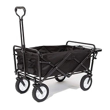 Load image into Gallery viewer, Mac Sports Collapsible Folding Outdoor Utility Wagon with Side Table - Black
