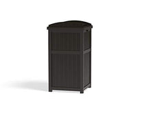 Load image into Gallery viewer, Suncast 33 Gallon Can Resin Outdoor Trash Hideaway with Lid Use in Backyard, Deck, or Patio, Brown
