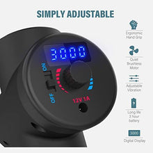 Load image into Gallery viewer, Annbrist Massage Gun Muscle Massager 600-3300 Percussion Deep Tissue Relax Stepless Speed Regulation Electric Quiet Portable Brushless Motor Digital Screen for Workout Pain Relief (Black)
