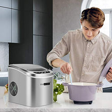 Load image into Gallery viewer, VIVOHOME Electric Portable Compact Countertop Automatic Ice Cube Maker Machine 26lbs/day Silver
