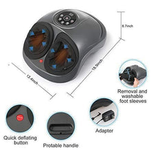 Load image into Gallery viewer, CINCOM Foot Massager with Heat &amp; Air Compression for Foot Deep Shiatsu Kneading Massage with 3 Intensities 2 Modes Auto-Off Timer for Relax
