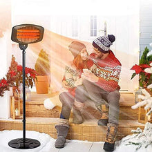 Load image into Gallery viewer, Electric Outdoor Patio Heater - 3 Power Levels Outdoor Heater for 650/1350W/2000W Infrared Carbon Tube Heater Overheat Protection &amp;Tip-Over Shut Off Home Freestanding Space Heater for Courtyard
