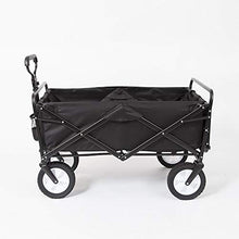 Load image into Gallery viewer, Mac Sports Collapsible Folding Outdoor Utility Wagon with Side Table - Black
