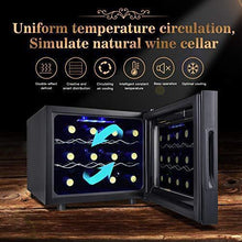 Load image into Gallery viewer, 12 Bottle Wine Cooler Refrigerator- Freestanding Wine Cellar for Red, White, Champagne or Sparkling Wine,Compressor Wine Chiller Digital Temperature Control Fridge Glass Door - Black
