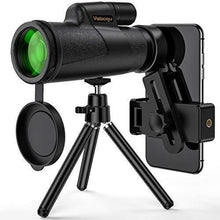 Load image into Gallery viewer, Monocular Telescope, 12x50 High Power HD Monocular for Bird Watching Adults with Smartphone Holder &amp; Tripod BAK4 Prism for Wildlife Hunting Camping Travelling Wildlife - 2020 Newest (1250, Black)
