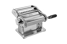 Load image into Gallery viewer, MARCATO Atlas 150 Pasta Machine, Made in Italy, Includes Cutter, Hand Crank, and Instructions, 150 mm, Stainless Steel

