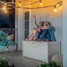Load image into Gallery viewer, 165 Gallon Weather Resistant Resin Deck Storage Container Box Outdoor Patio Garden Furniture, White
