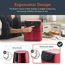 Load image into Gallery viewer, COSORI Air Fryer(100 Recipes, Rack &amp; 4 Skewers) Oilless Oven Cooker 13 Functions, Preheat &amp; Shake Reminder, LED Touch Screen, 3.7 QT, Digital-Burgundy Red
