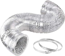 Load image into Gallery viewer, iPower 4 Inch 190 CFM Duct Inline Fan with 4" Filter 8 Feet Ducting Combo for Grow Tent Ventilation, Silver
