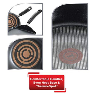 T-fal Signature Nonstick Dishwasher Safe Cookware Set, 12-Piece, Black