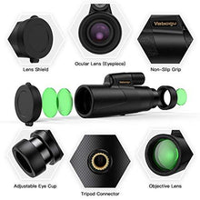 Load image into Gallery viewer, Monocular Telescope, 12x50 High Power HD Monocular for Bird Watching Adults with Smartphone Holder &amp; Tripod BAK4 Prism for Wildlife Hunting Camping Travelling Wildlife - 2020 Newest (1250, Black)
