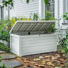 Load image into Gallery viewer, 165 Gallon Weather Resistant Resin Deck Storage Container Box Outdoor Patio Garden Furniture, White
