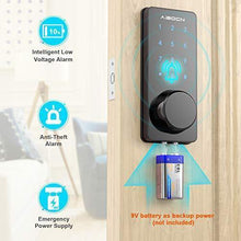 Load image into Gallery viewer, Aibocn Smart Lock, Keyless Entry Door Lock with Bluetooth, Electronic Keypad Deadbolt Lock, Smart Lock Front Door Works with APP Control, Voice, eKey and Code, Auto-Lock for Home Apartment Hotel
