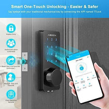 Load image into Gallery viewer, Aibocn Smart Lock, Keyless Entry Door Lock with Bluetooth, Electronic Keypad Deadbolt Lock, Smart Lock Front Door Works with APP Control, Voice, eKey and Code, Auto-Lock for Home Apartment Hotel
