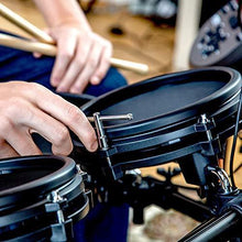 Load image into Gallery viewer, Alesis Drums Nitro Mesh Kit - Eight Piece All Mesh Electronic Drum Kit With Super Solid Aluminum Rack, 385 Sounds, 60 Play Along Tracks, Connection Cables, Drum Sticks &amp; Drum Key Included
