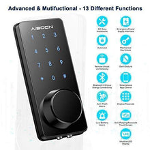 Load image into Gallery viewer, Aibocn Smart Lock, Keyless Entry Door Lock with Bluetooth, Electronic Keypad Deadbolt Lock, Smart Lock Front Door Works with APP Control, Voice, eKey and Code, Auto-Lock for Home Apartment Hotel
