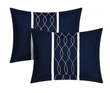 Load image into Gallery viewer, Chic Home Dinah 24 Piece Comforter Set, Queen, Blue
