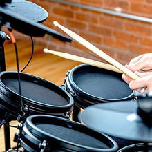 Load image into Gallery viewer, Alesis Drums Nitro Mesh Kit - Eight Piece All Mesh Electronic Drum Kit With Super Solid Aluminum Rack, 385 Sounds, 60 Play Along Tracks, Connection Cables, Drum Sticks &amp; Drum Key Included
