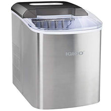 Load image into Gallery viewer, Igloo ICEB26SS Automatic Portable Electric Countertop Ice Maker Machine, 26 Pounds in 24 Hours, 9 Ice Cubes Ready in 7 minutes, With Ice Scoop and Basket, Perfect for Water Bottles, Stainless Steel
