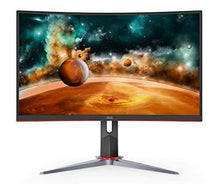 Load image into Gallery viewer, AOC CQ27G2 27&quot; Super Curved Frameless Gaming Monitor QHD 2K, 1500R Curved VA, 1ms, 144Hz, FreeSync, Height adjustable, 3-Year Zero Dead Pixel Guarantee
