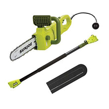 Load image into Gallery viewer, Sun Joe SWJ807E 10 inch 8.0 Amp Electric Convertible Pole Chain Saw, Green
