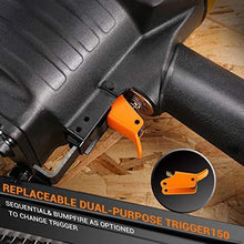 Load image into Gallery viewer, Framing Nailer Kit, 2" to 3-1/2" Full Round Head Nail Gun, 21°Heavy Duty Magazine with 60 Nails Capacity, Ergonomic Nailer with Interchangeable Trigger and Safety Goggles, Storage Case Included
