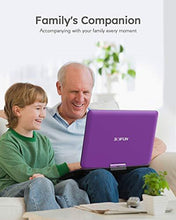 Load image into Gallery viewer, 17.5&quot; Portable DVD Player with 15.6&quot; Large HD Screen, 6 Hours Rechargeable Battery, Support USB/SD Card/Sync TV and Multiple Disc Formats, High Volume Speaker, Purple
