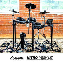 Load image into Gallery viewer, Alesis Drums Nitro Mesh Kit - Eight Piece All Mesh Electronic Drum Kit With Super Solid Aluminum Rack, 385 Sounds, 60 Play Along Tracks, Connection Cables, Drum Sticks &amp; Drum Key Included
