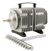 Load image into Gallery viewer, EcoPlus Eco Air7 Commercial Air Pump 7 - 200 Watt Single Outlet, With 12 Valve Manifold For Aquarium, Fish Tank, Fountain, Pond &amp; Hydroponics, 3566 GPH, Silver
