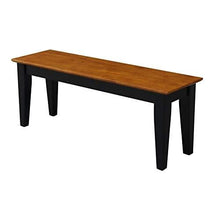 Load image into Gallery viewer, International Concepts Shaker Bench, Black/Cherry Finish
