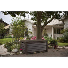 Load image into Gallery viewer, 165 Gallon Weather Resistant Resin Deck Storage Container Box Outdoor Patio Garden Furniture, Brown
