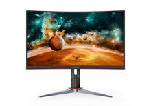 Load image into Gallery viewer, AOC CQ27G2 27&quot; Super Curved Frameless Gaming Monitor QHD 2K, 1500R Curved VA, 1ms, 144Hz, FreeSync, Height adjustable, 3-Year Zero Dead Pixel Guarantee

