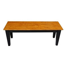 Load image into Gallery viewer, International Concepts Shaker Bench, Black/Cherry Finish
