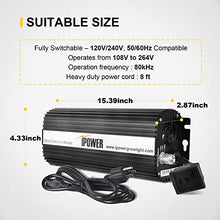 Load image into Gallery viewer, iPower GLBLST1000D Horticulture 1000 Watt Digital Dimmable Electronic Ballast for Hydroponics HPS MH Grow Light, 1000W
