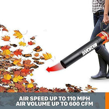 Load image into Gallery viewer, WORX WG520 Turbine 600 Corded Electric Leaf Blower, Black
