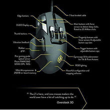 Load image into Gallery viewer, Swiftpoint Z Gaming Mouse, 13 Programmable Buttons, 5 with Pressure Sensors, Analog Joystick Control for FPS Peeking and Flying, 12K DPI, OLED RGB MMO, Black
