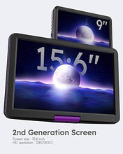 Load image into Gallery viewer, 17.5&quot; Portable DVD Player with 15.6&quot; Large HD Screen, 6 Hours Rechargeable Battery, Support USB/SD Card/Sync TV and Multiple Disc Formats, High Volume Speaker, Purple
