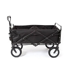 Load image into Gallery viewer, Mac Sports Heavy Duty Steel Frame Collapsible Folding 150 Pound Capacity Outdoor Garden Utility Wagon Yard Cart with Table and Cup Holders, Black
