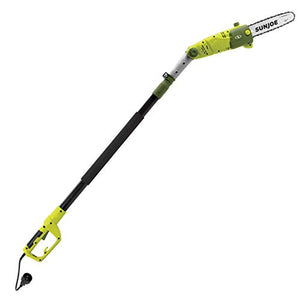 Sun Joe SWJ803E 10 inch 8.0 Amp Electric Multi-Angle Pole Chain Saw, Green