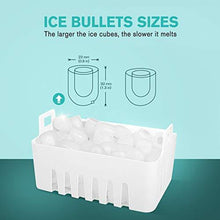 Load image into Gallery viewer, CROWNFUL Ice Maker Countertop Machine, 9 Ice Cubes Ready in 8 Minutes, 26lbs Bullet Ice Cubes in 24H, Electric Ice Maker with Scoop and Basket - Black
