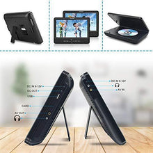 Load image into Gallery viewer, FANGOR 10’’ Dual Car DVD Player Portable Headrest CD Players with 2 Mounting Brackets, 5 Hours Rechargeable Battery, Last Memory, Free Regions, USB/SD Card Reader, AV Out&amp;in ( 1 Player + 1 Screen )
