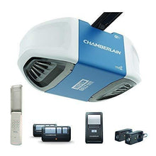 Load image into Gallery viewer, Chamberlain B550 Smart Garage Door Opener- myQ Smartphone Controlled - Ultra Quiet &amp; Strong Belt Drive with MED Lifting Power, Wireless Keypad Included, Blue
