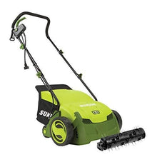 Load image into Gallery viewer, Sun Joe AJ801E 13 in. 12 Amp Electric Scarifier + Lawn Dethatcher w/Collection Bag, Green
