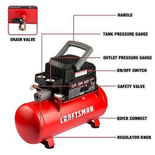 Load image into Gallery viewer, Craftsman Air Tools, 2 Gallon Portable Air Compressor 1/3 HP Oil-Free Max 125 PSI Pressure, Hot dog, Model: CMXECXA0200243
