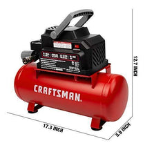 Load image into Gallery viewer, Craftsman Air Tools, 2 Gallon Portable Air Compressor 1/3 HP Oil-Free Max 125 PSI Pressure, Hot dog, Model: CMXECXA0200243
