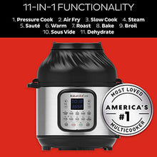 Load image into Gallery viewer, Instant Pot Duo Crisp 11 in 1, Electric Pressure Cooker with Air Fryer, Roast, Bake, Dehydrate, Slow Cook, Rice Cooker, Steamer, Saute, 8 Quart, 14 One-Touch Programs
