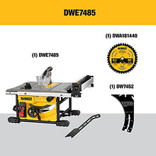Load image into Gallery viewer, DEWALT Table Saw for Jobsite, Compact, 8-1/4-Inch (DWE7485)
