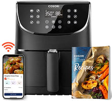Load image into Gallery viewer, COSORI Smart Air Fryer xl 5.8QT 13-in-1 cooker (800+ Online &amp; 100 Paper Recipes) can Air Fry, Roast, Bake, Digital Works with Alexa &amp; Google Assistant, 1700W, Large Dishwasher-Safe Square Basket
