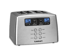 Load image into Gallery viewer, Cuisinart Touch to Toast Leverless toaster, 4-Slice, Brushed Stainless Steel
